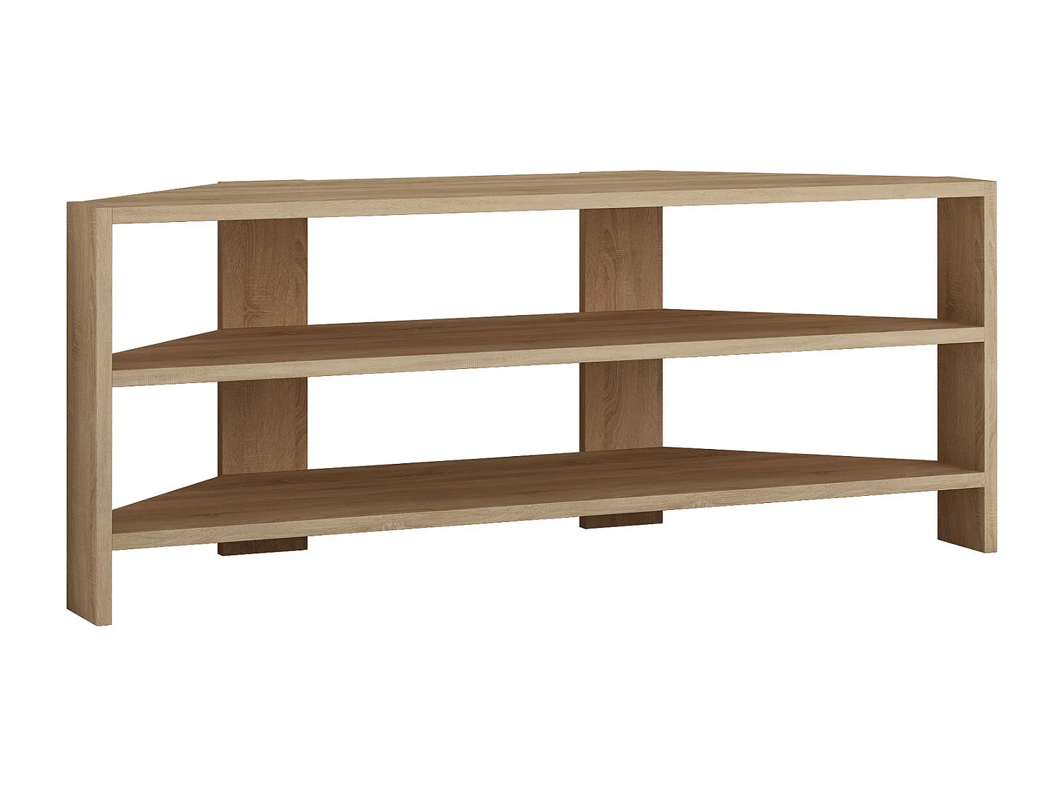 Meuble TV d'angle en bois "Thales" - 114 x 36 x 45 cm - Beige