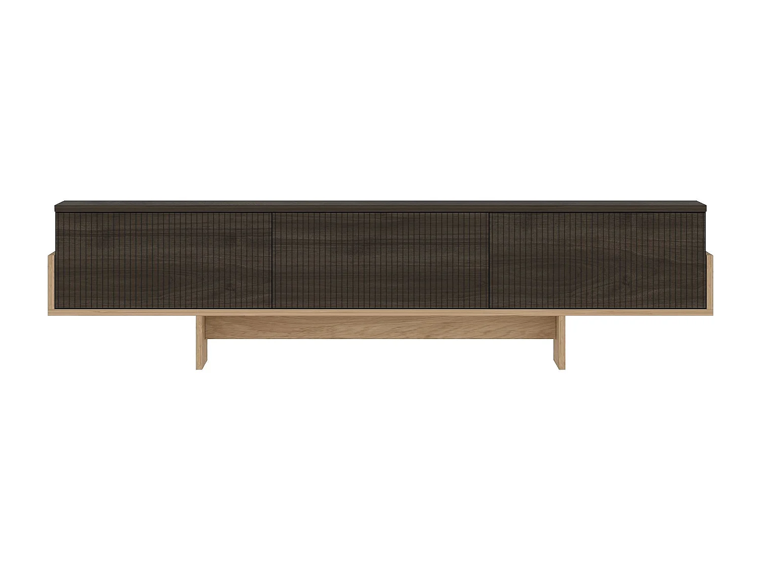 Meuble TV en bois "Hege" - 180 x 30 x 44 cm - Marron