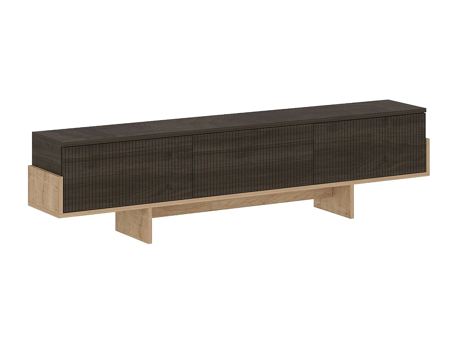 Meuble TV en bois "Hege" - 180 x 30 x 44 cm - Marron