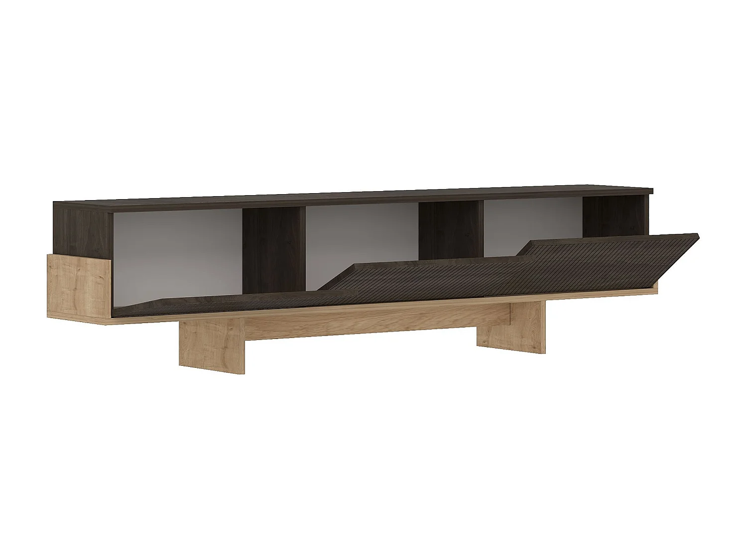 Meuble TV en bois "Hege" - 180 x 30 x 44 cm - Marron