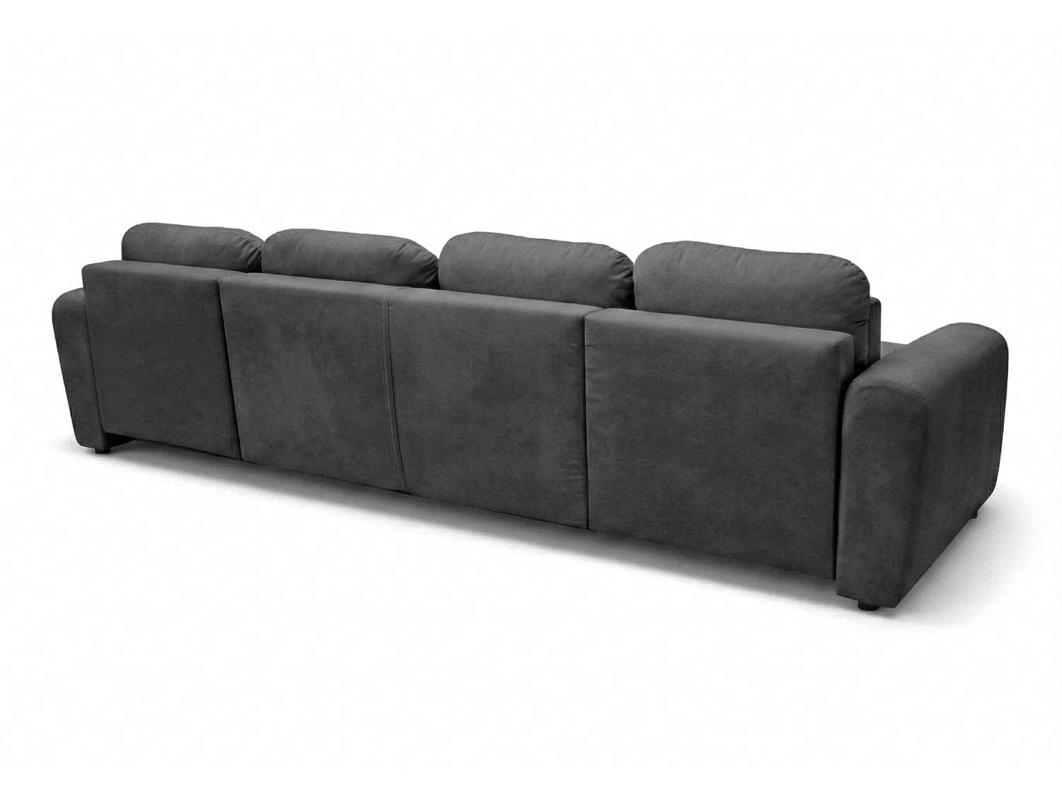 Stilvolles, ausziehbares Ecksofa BINGO U L 315x146 cm, in grauem Stoff KRONOS 34