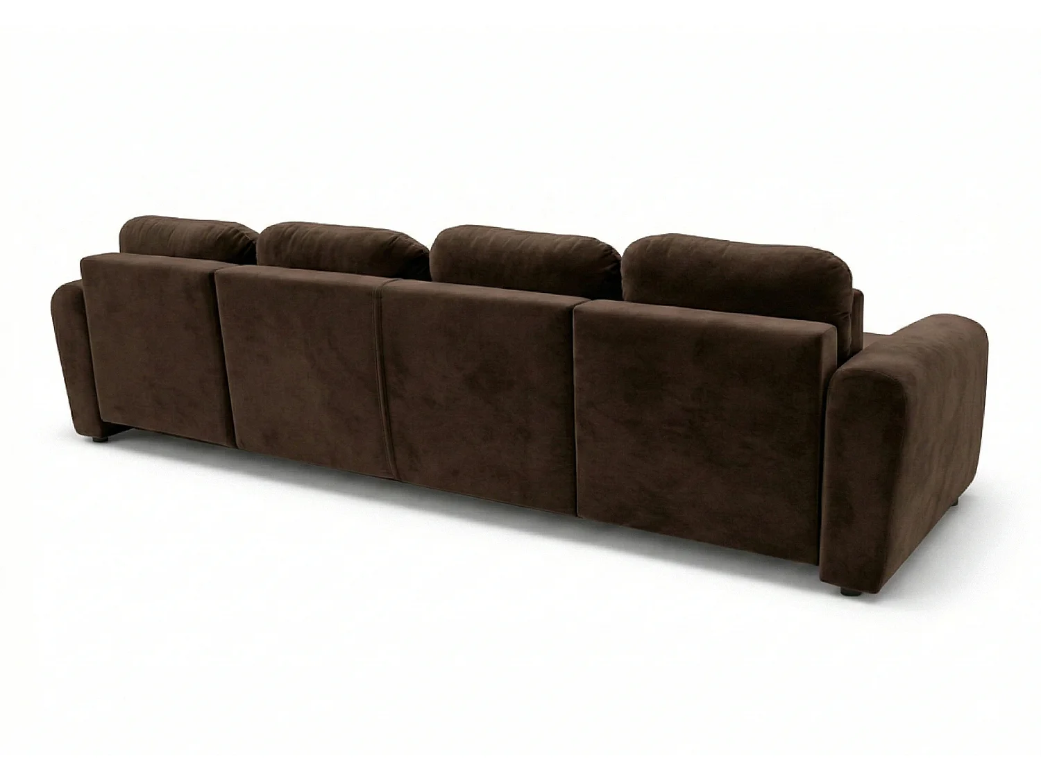Stilvolles, ausziehbares Ecksofa BINGO U L 315x146 cm, in braunem Stoff KRONOS 6