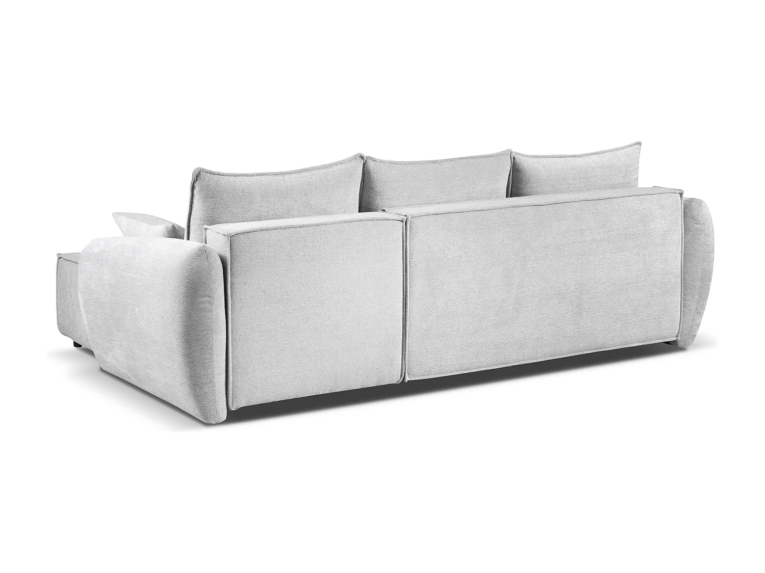 Modernes Ecksofa rechts SELLMA in hellgrauem Stoff RAVEN 6