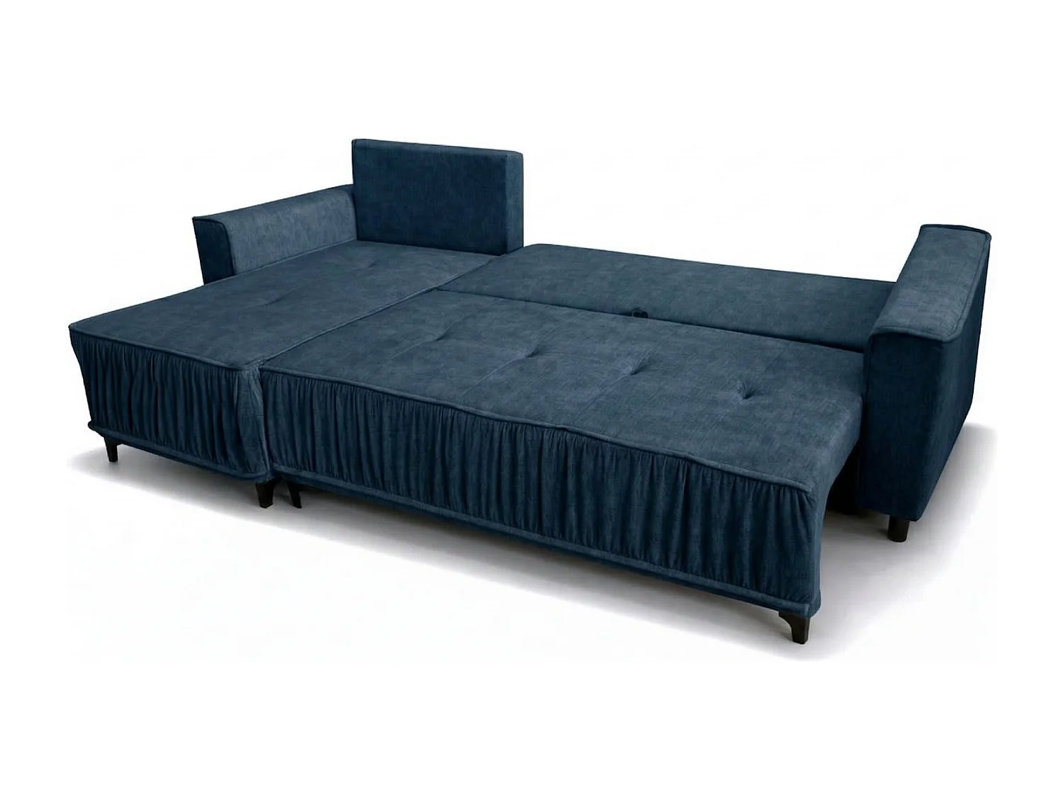 Elegantes Ecksofa mit Schlaffunktion links VIKI 238x143 cm, im Stoff MONOLITH 76 Blau