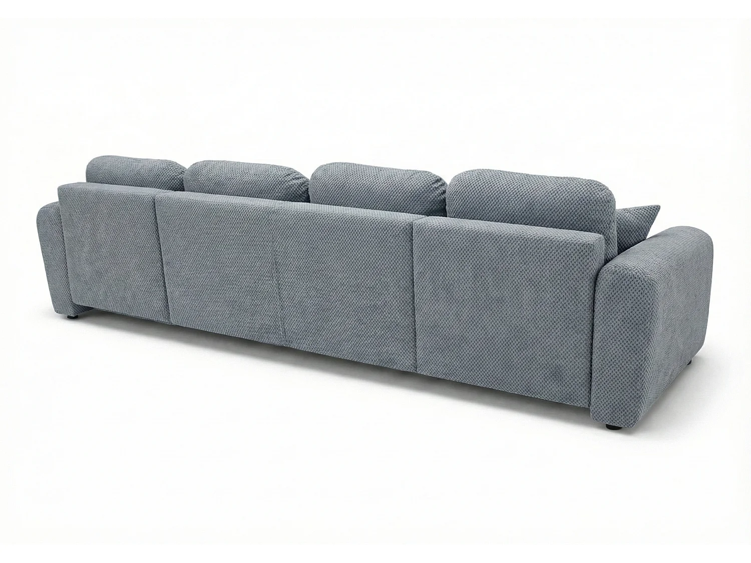 Stilvolles, ausziehbares Ecksofa BINGO U L 315x146 cm, in grauem Stoff POP 14