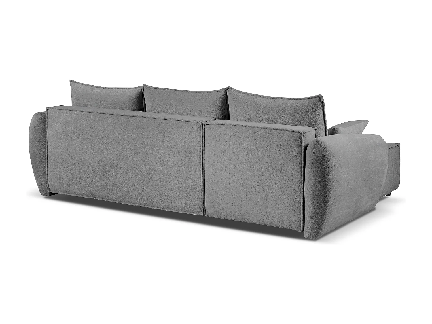 Modernes Ecksofa links SELLMA in grauem Stoff RAVEN 7