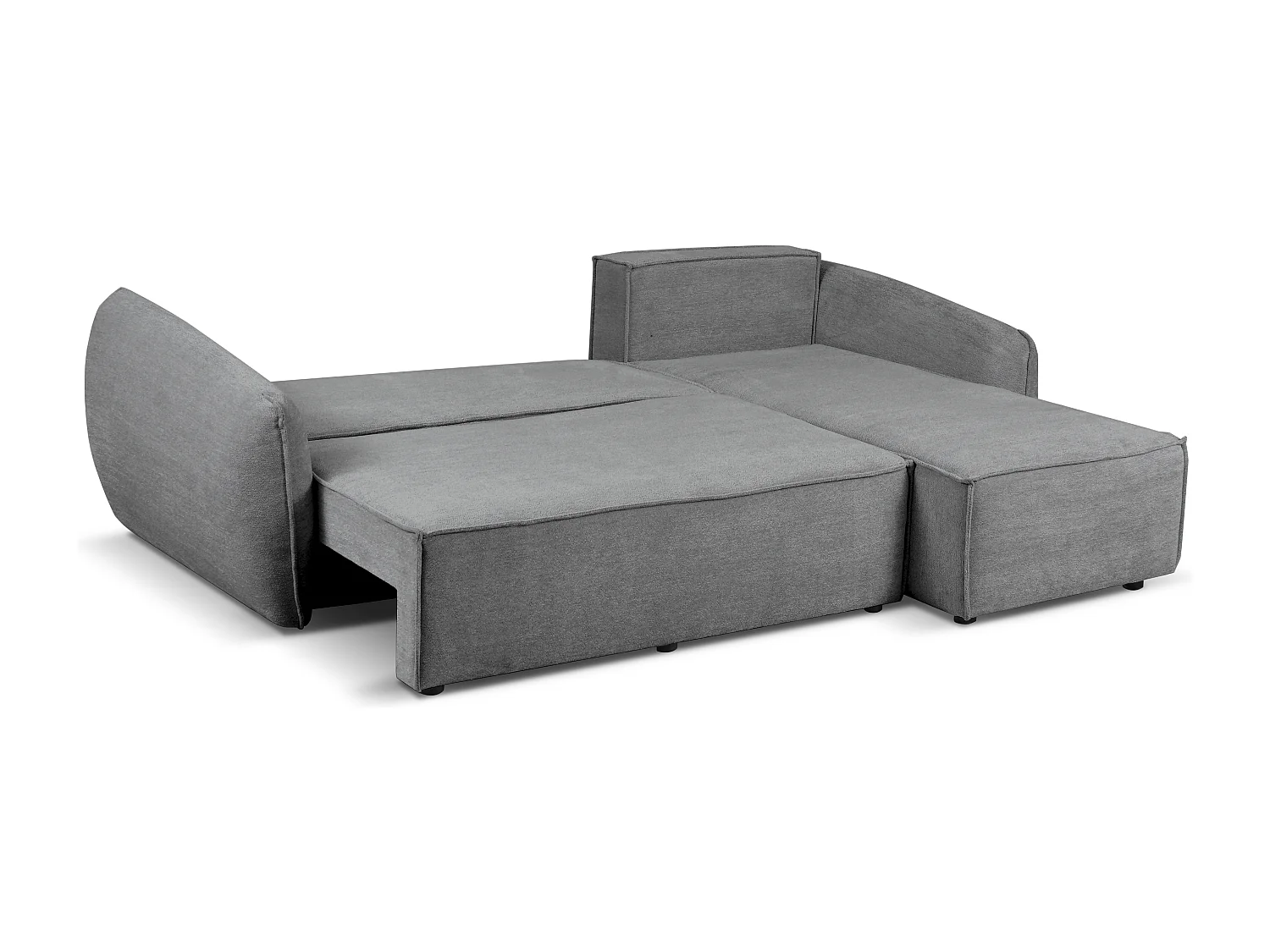 Modernes Ecksofa rechts SELLMA in grauem Stoff RAVEN 7