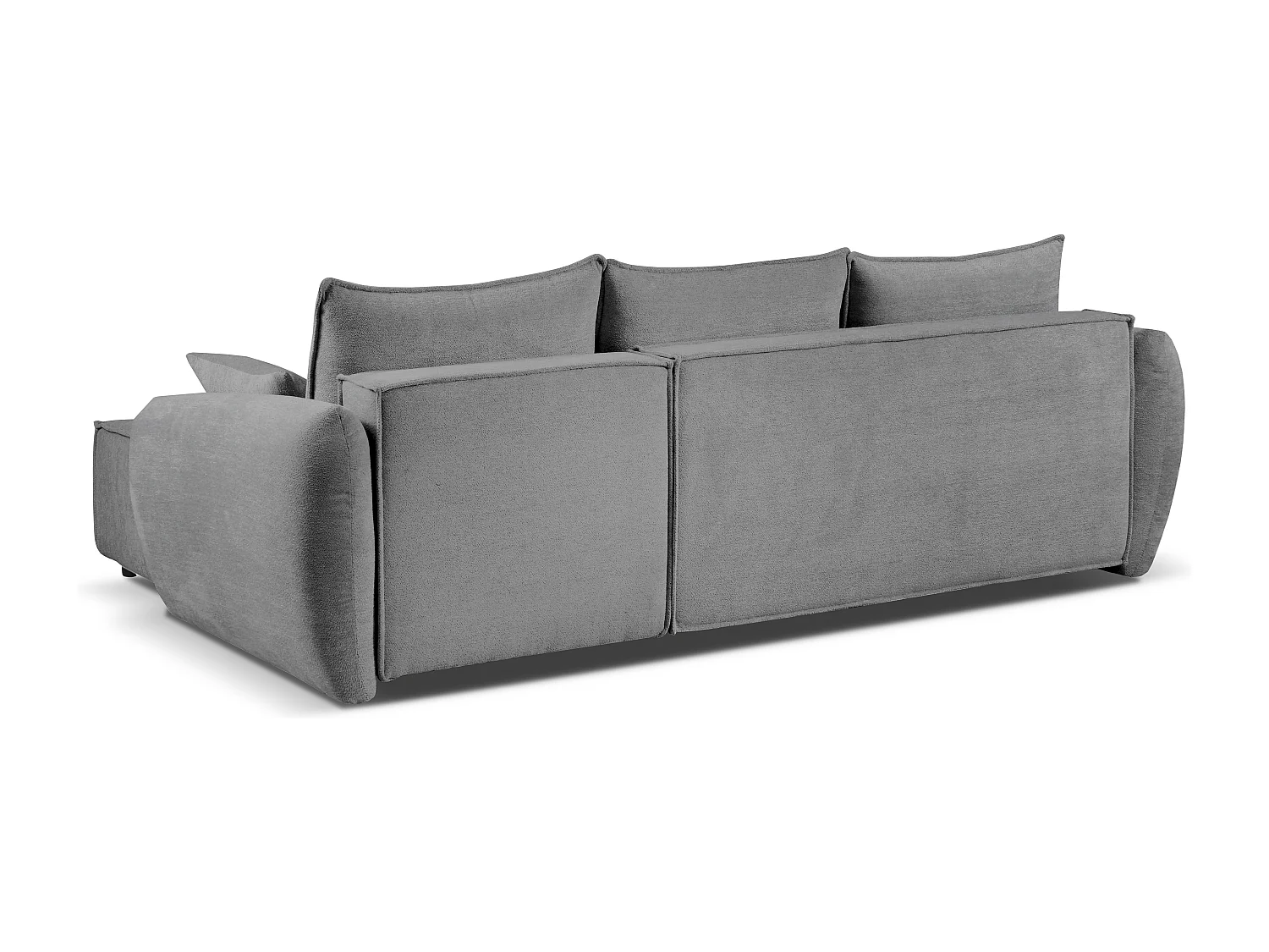 Modernes Ecksofa rechts SELLMA in grauem Stoff RAVEN 7