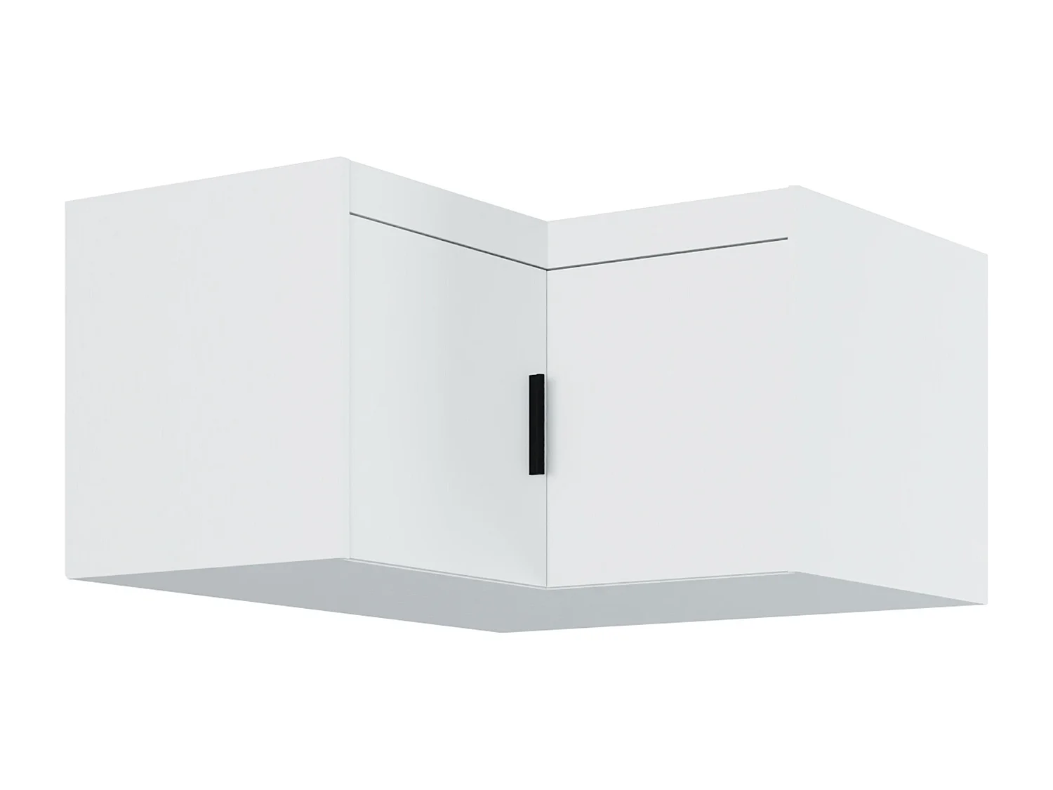 AX LIVING Eck Schrankaufsatz Storicos weiß 97,8 x 55,0 x 97,8cm Modern