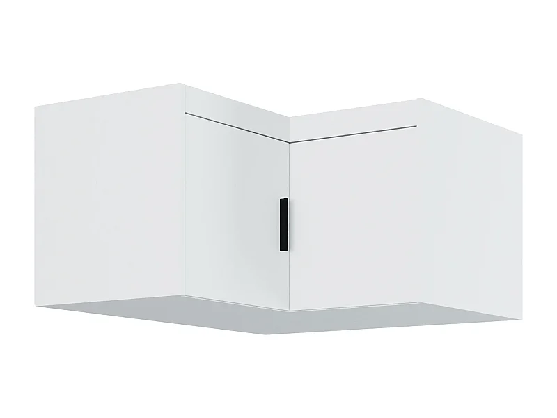 AX LIVING Eck Schrankaufsatz Storicos weiß 97,8 x 55,0 x 97,8cm Modern