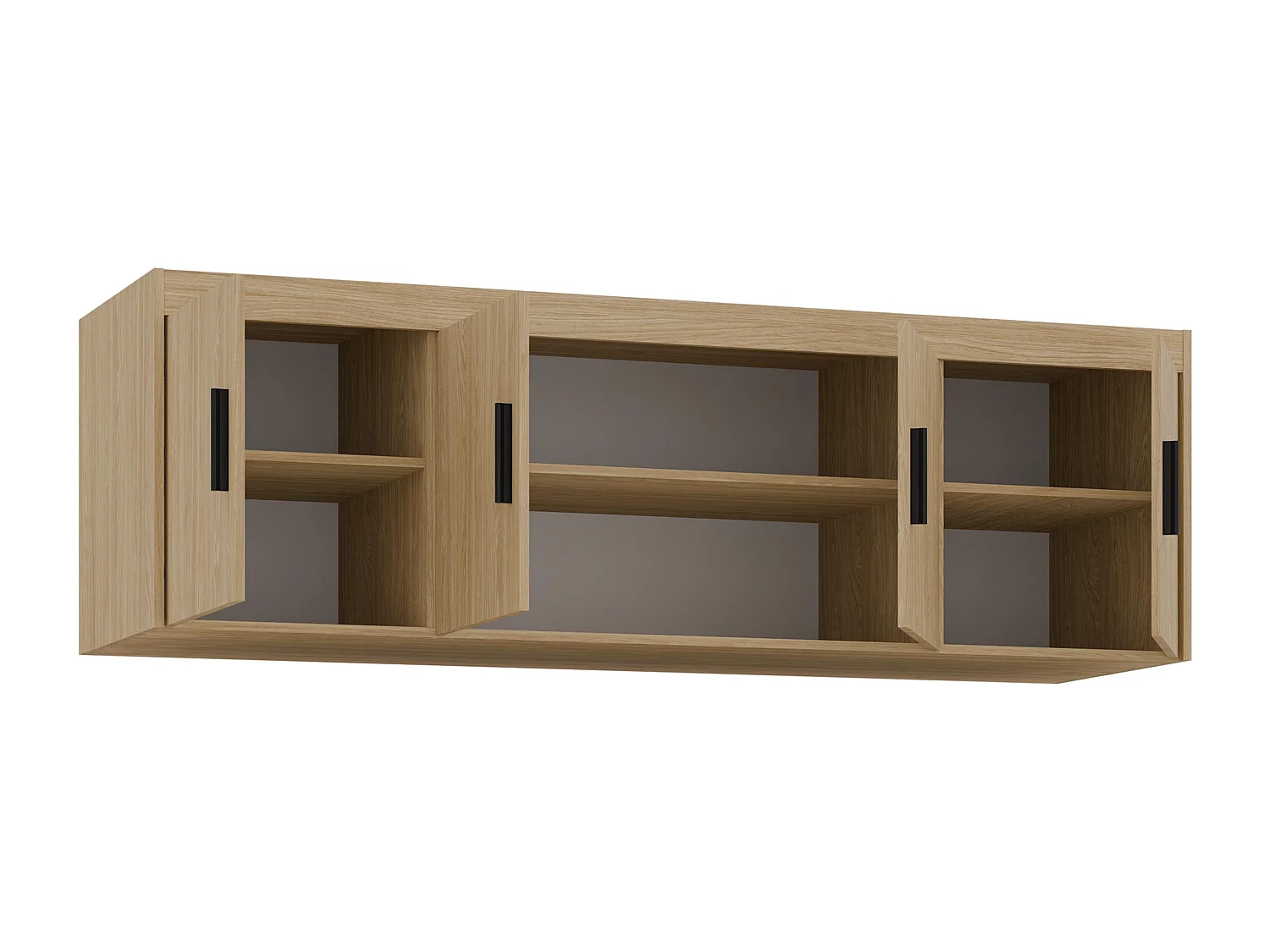 AX LIVING Groß Schrankaufsatz Geölte Eiche Storicos 4T 176,3 x 55,5 x 53 cm