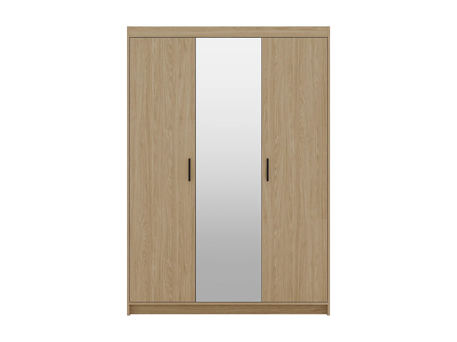 AX LIVING Armoire Storicos 3 portes avec miroir chêne huilé 133 cm