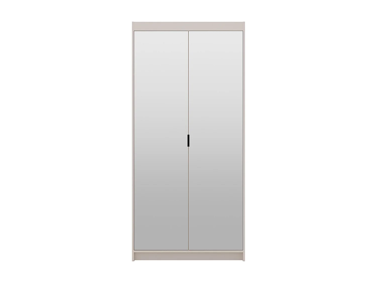AX LIVING Armoire Storicos 2 portes avec miroir beige 90 cm
