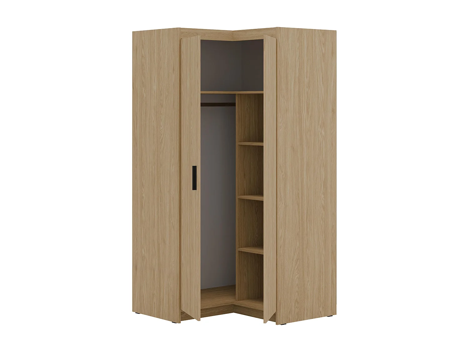 AX LIVING Armoire d’angle Storicos chêne huilé 98x190x98 cm