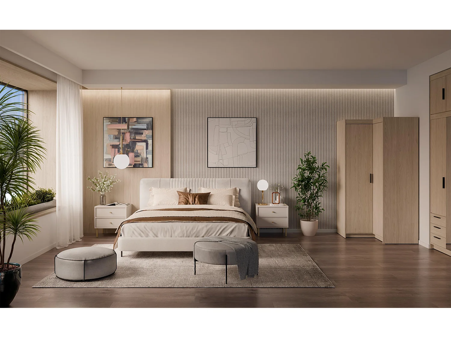 AX LIVING Armoire d’angle Storicos chêne huilé 98x190x98 cm