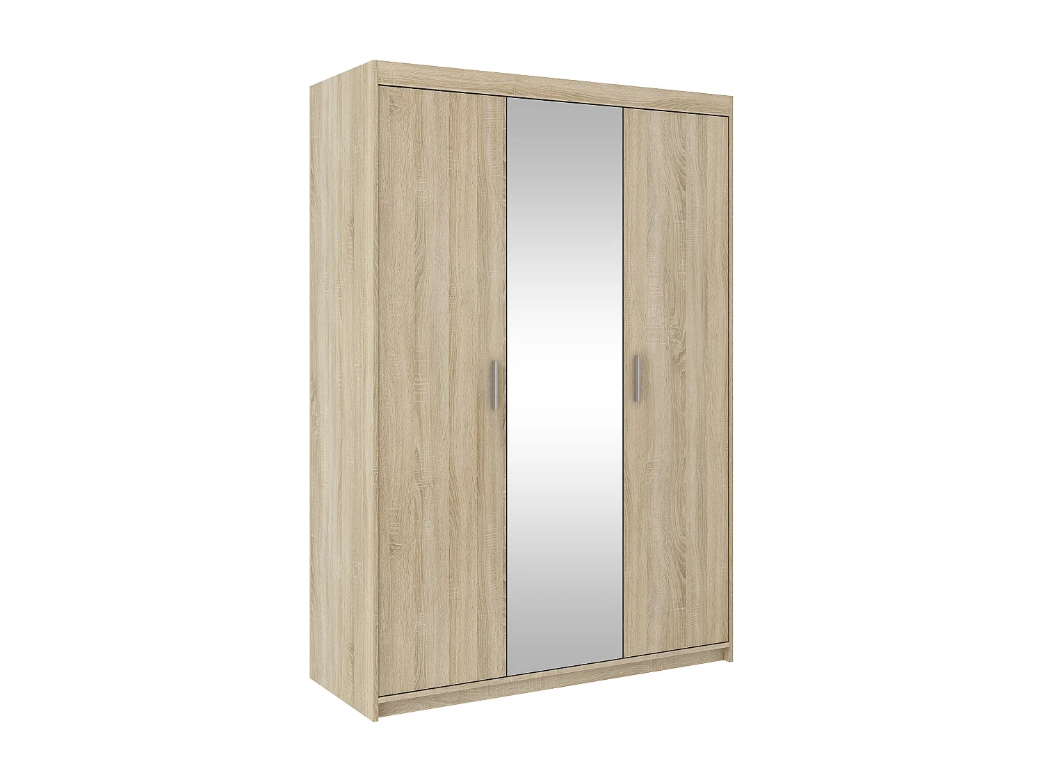 AX LIVING Armoire Storicos 3 portes avec miroir chêne Sonoma 133 cm