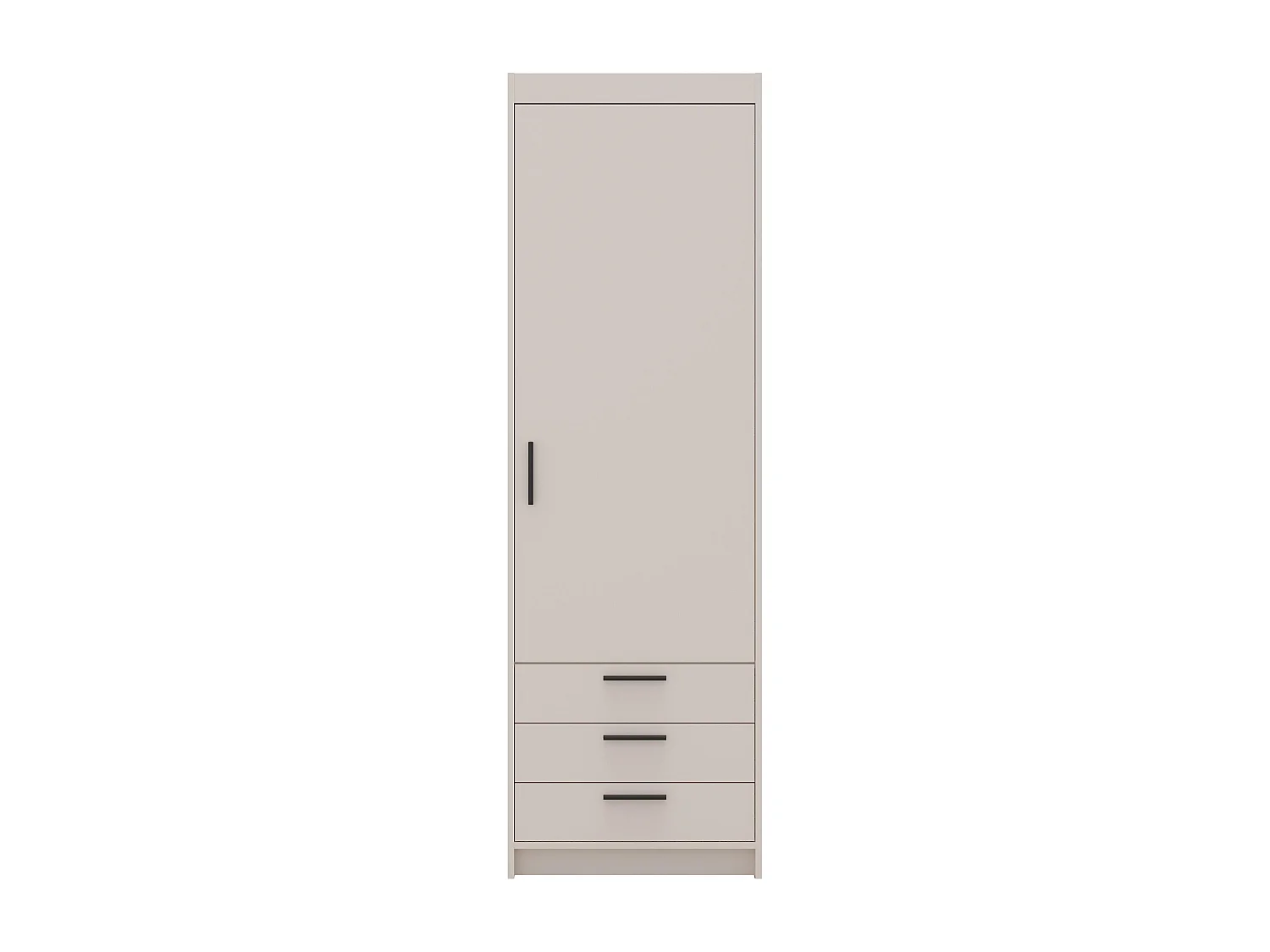 AX LIVING Armoire Storicos 1 porte 3 tiroirs beige 60 cm moderne