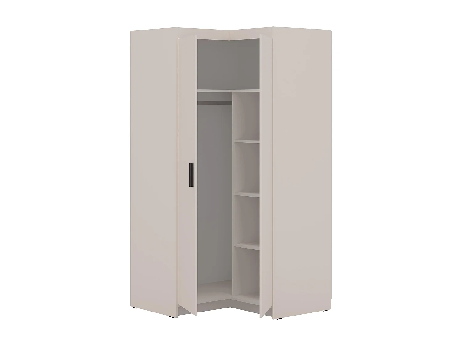 AX LIVING Armoire d’angle Storicos beige 98x190x98 cm