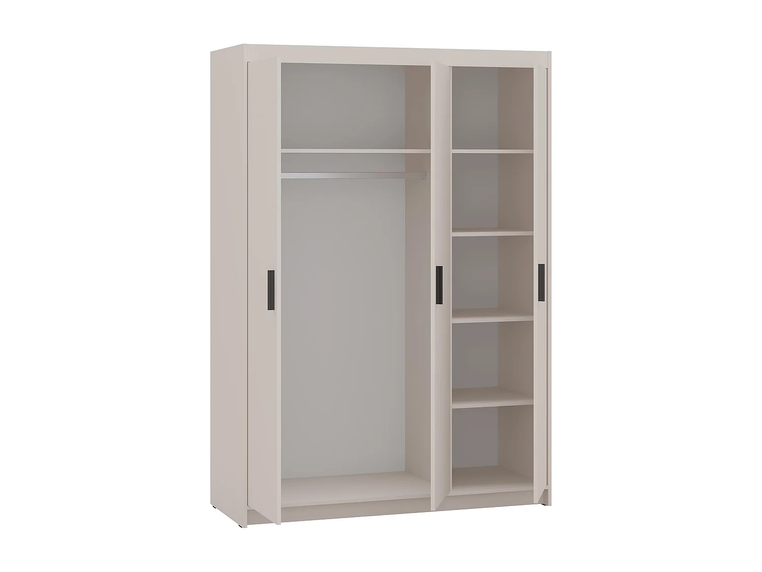 AX LIVING Armoire Storicos 3 portes beige 133 cm moderne