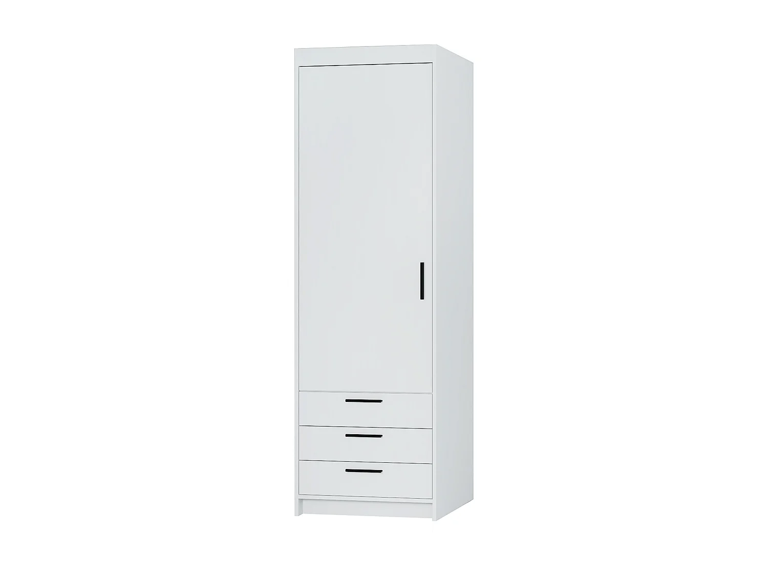 AX LIVING Armoire Storicos 1 porte 3 tiroirs blanc 60 cm moderne