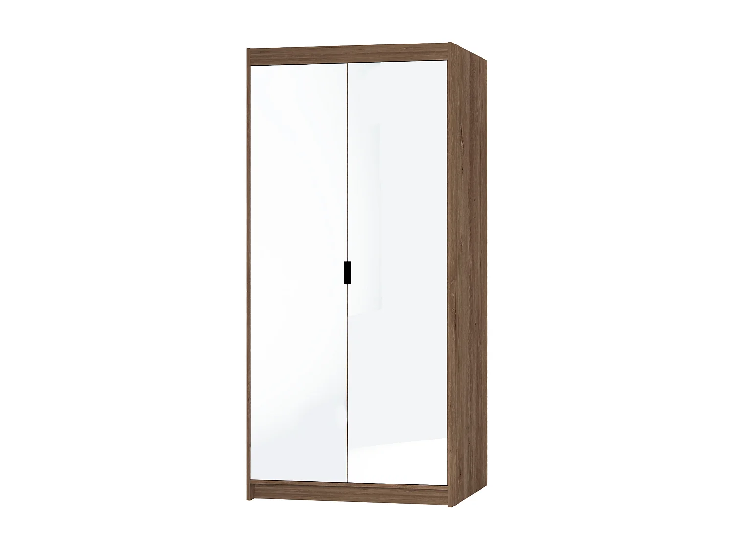 AX LIVING Armoire Storicos 2 portes avec miroir chêne Lefkas 90 cm