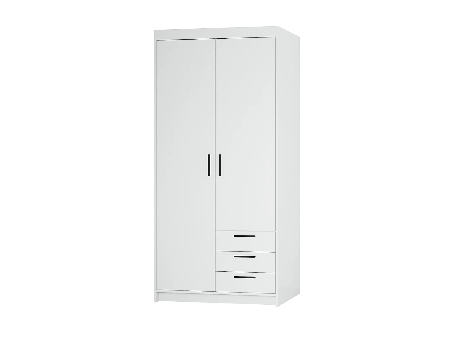 AX LIVING Armoire Storicos 2 portes 3 tiroirs blanc 90 cm