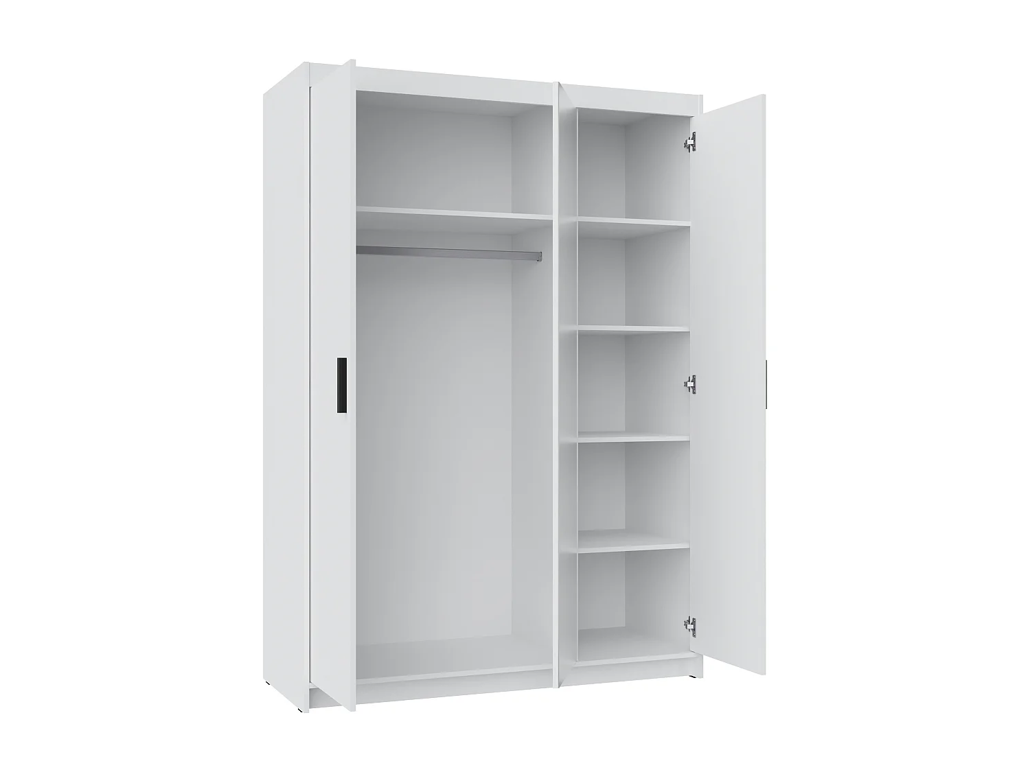 AX LIVING Armoire Storicos 3 portes avec miroir chêne Lefkas 133 cm