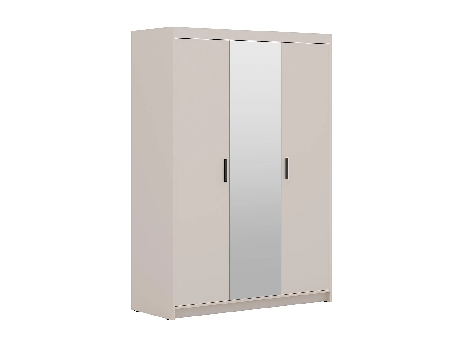 AX LIVING Armoire Storicos 3 portes avec miroir beige 133 cm