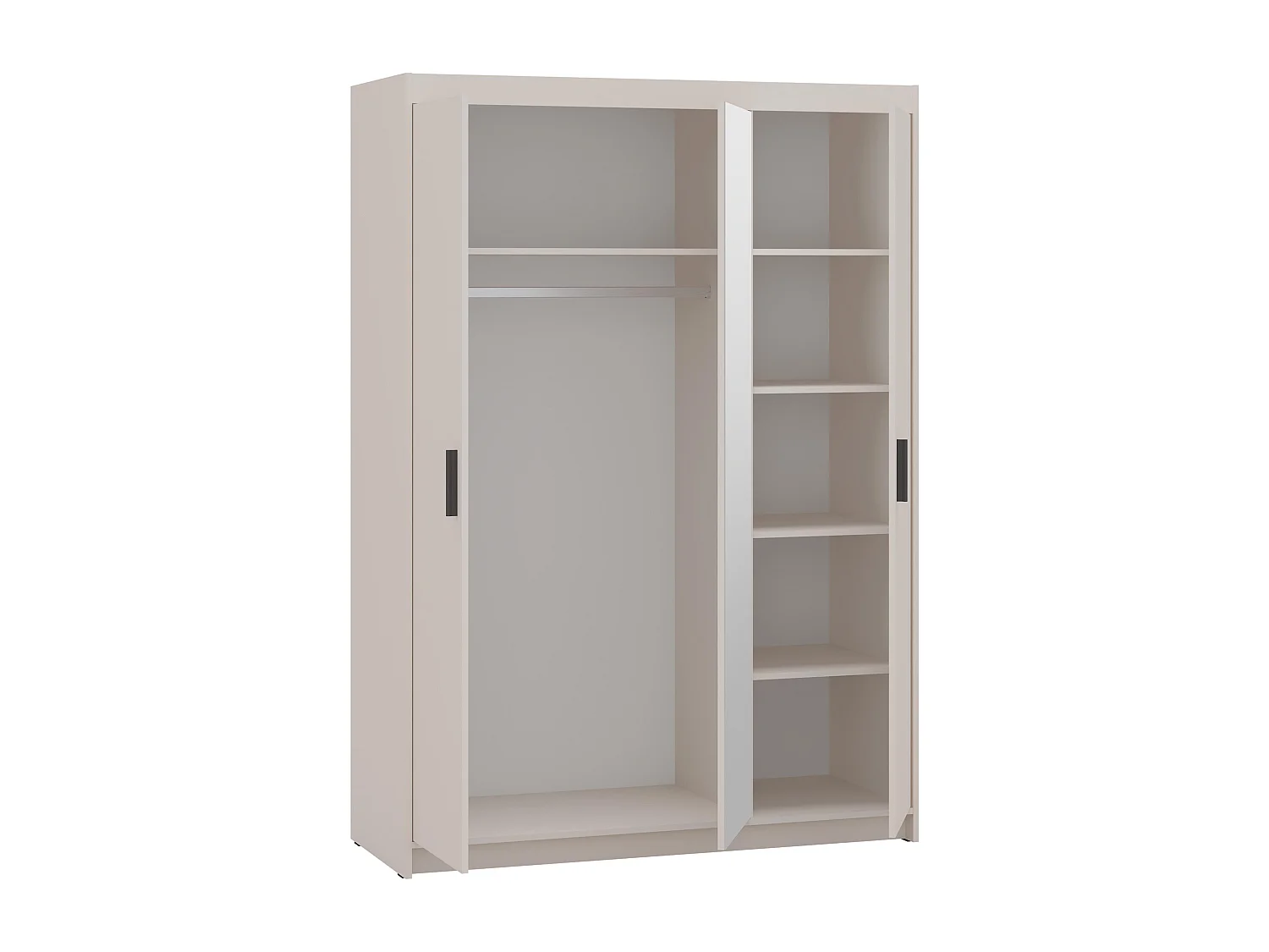 AX LIVING Armoire Storicos 3 portes avec miroir beige 133 cm