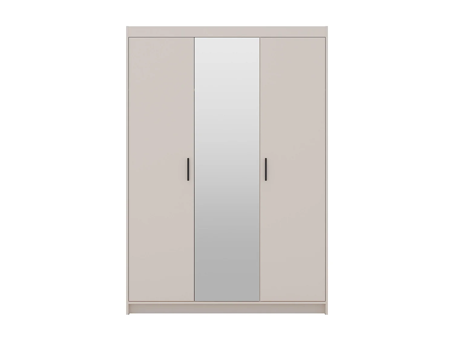 AX LIVING Armoire Storicos 3 portes avec miroir beige 133 cm