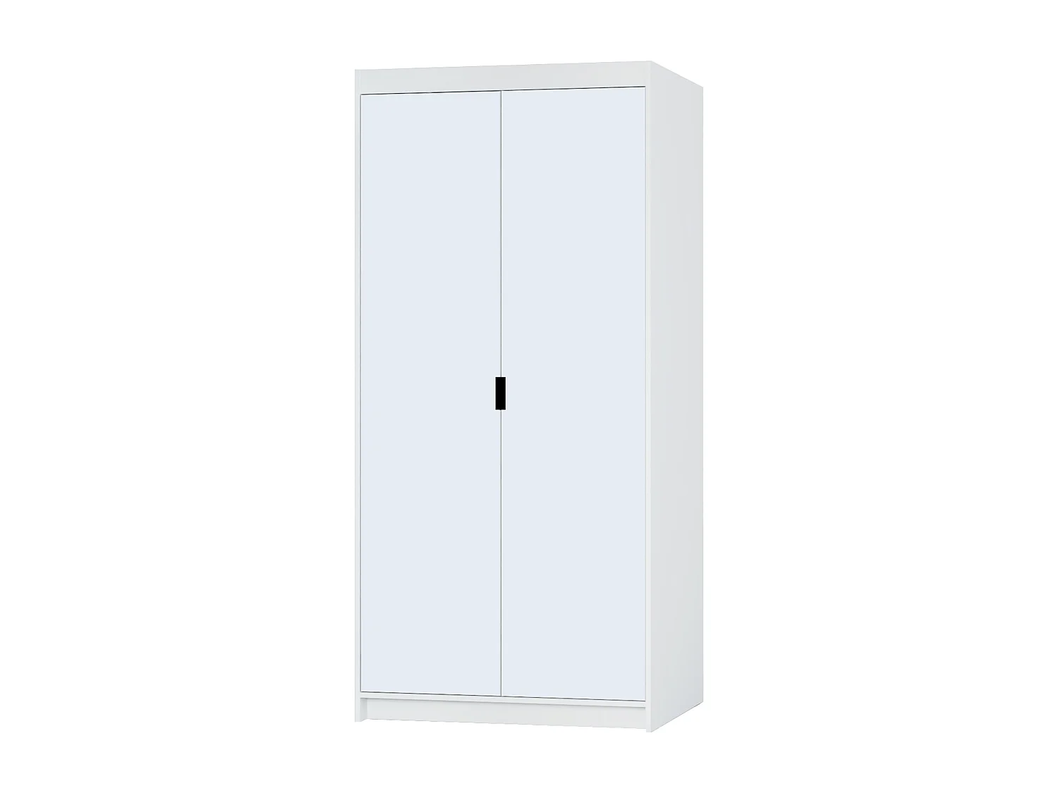 AX LIVING Armoire Storicos 2 portes avec miroir blanc 90 cm