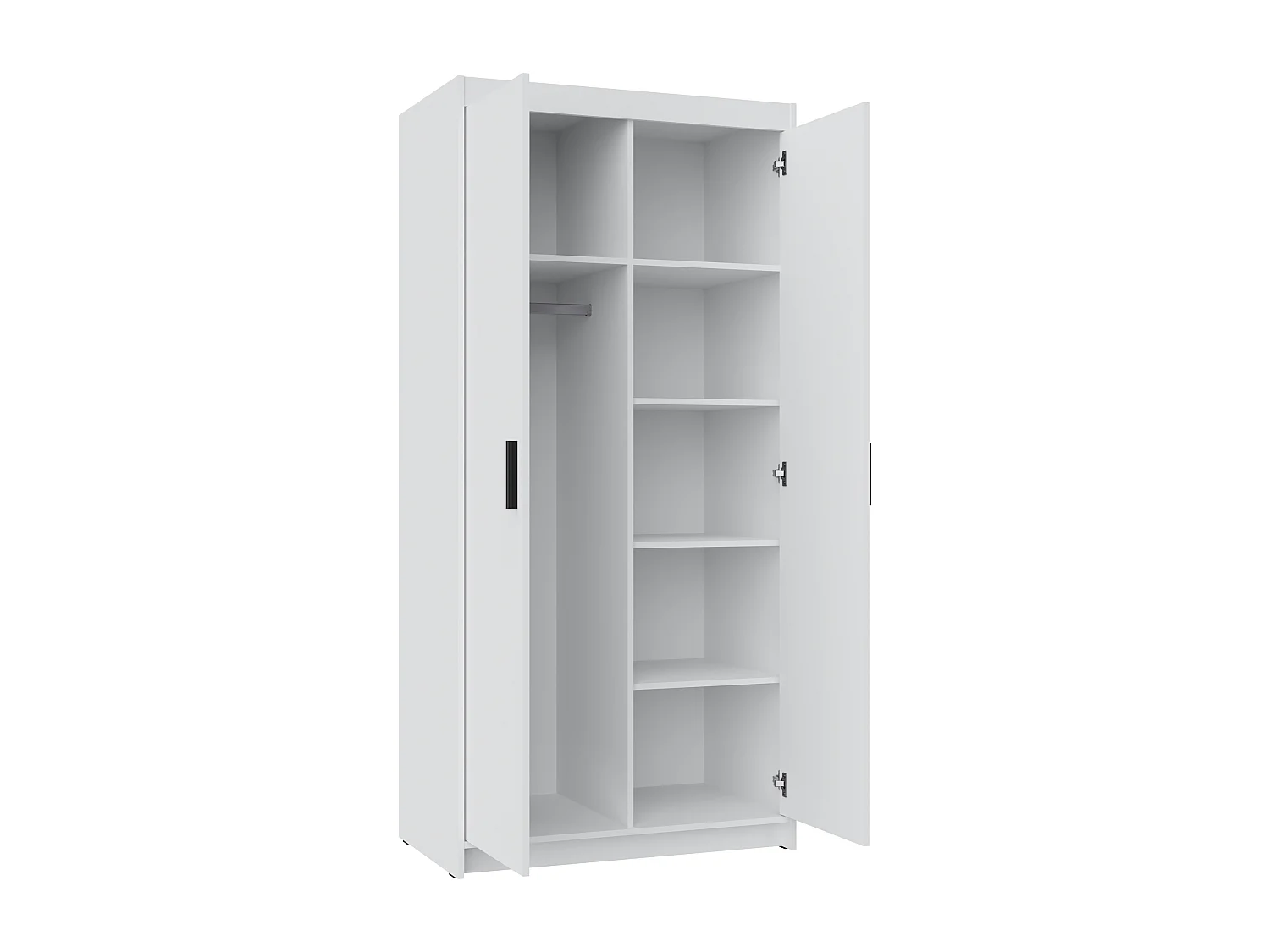 AX LIVING Armoire Storicos 2 portes blanc 90 cm