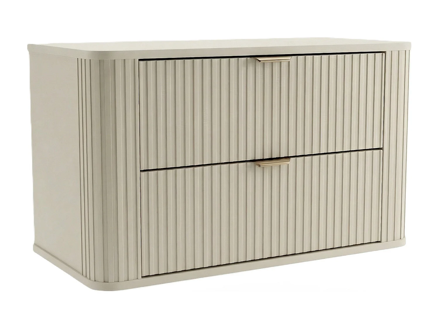 Ensemble de salle de bain en cachemire 100 cm Armoire avec plateau Colonne Façades rainurées Selvea