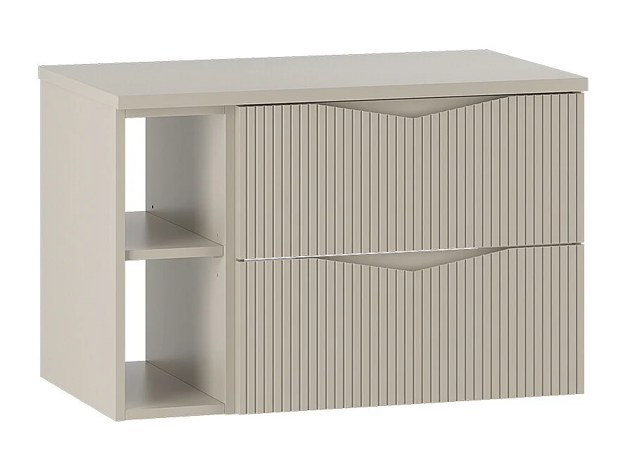 Meuble sous-vasque 80cm 2 niches plan de toilette Tao Cachemire