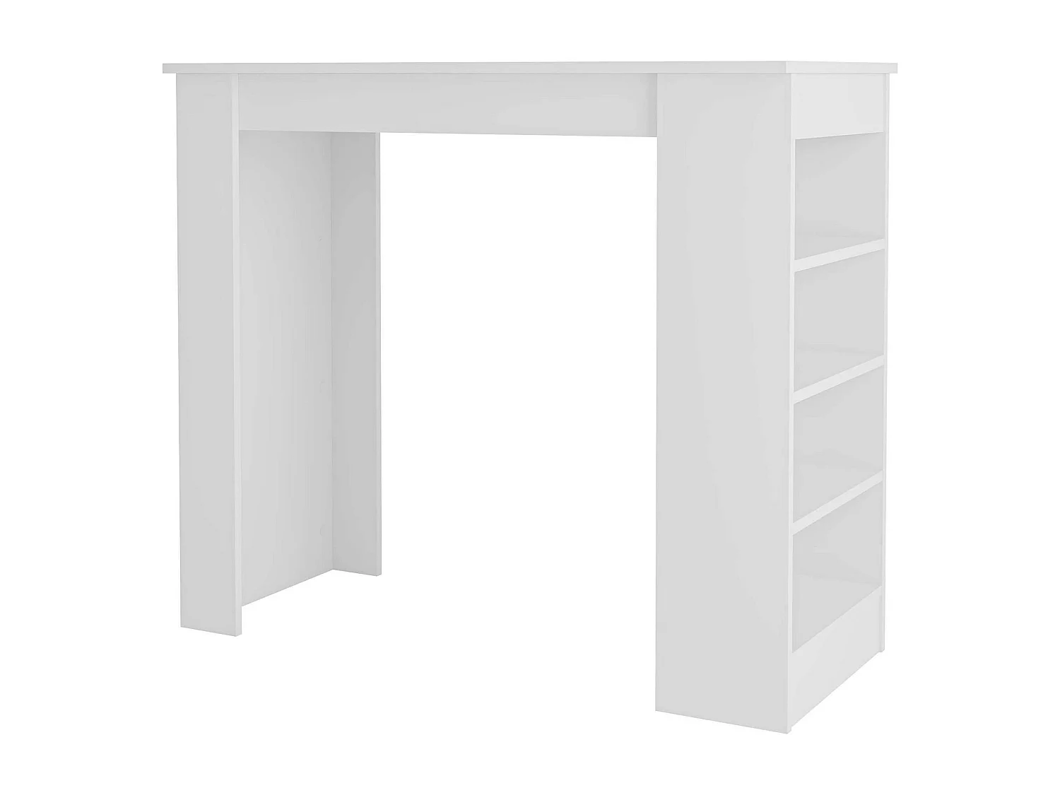 Table de bar en bois "Swallow" 117 x 54 x 101,8 cm - Blanc