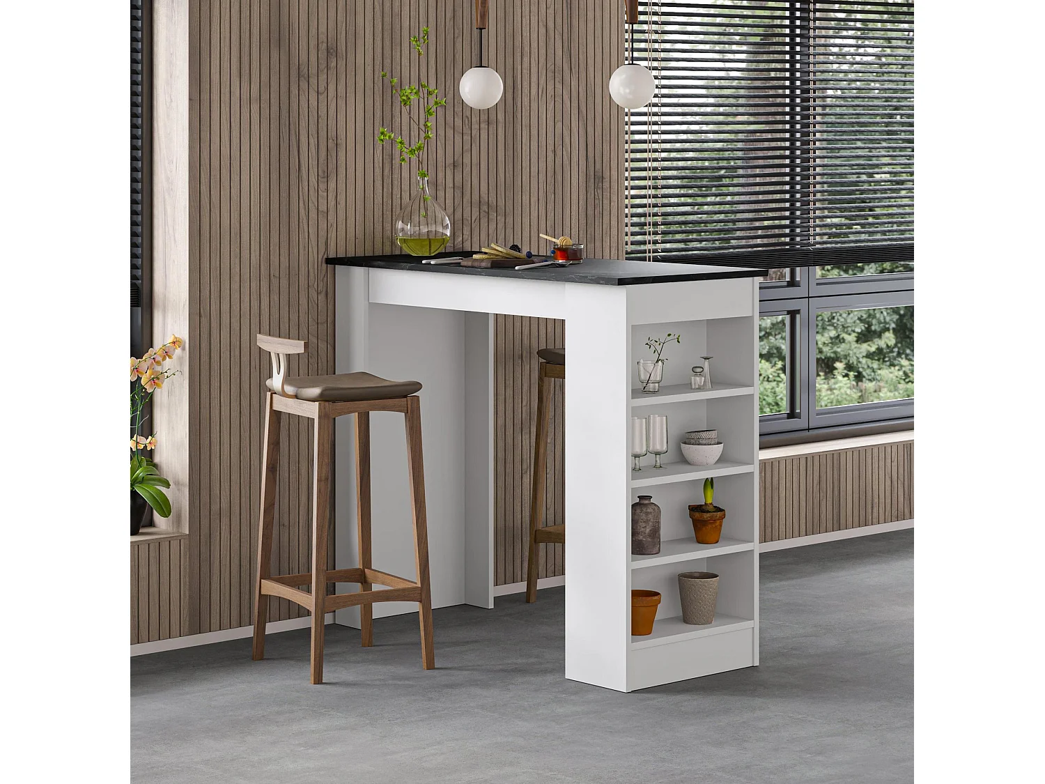 Table de bar en bois "Swallow" 117 x 54 x 102 cm - Bendir