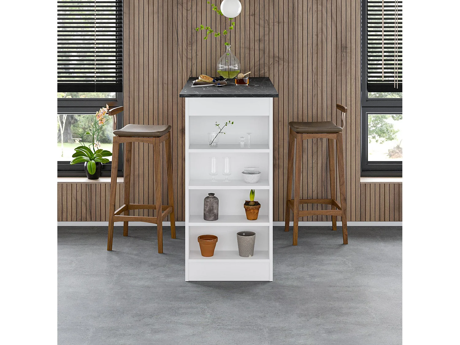 Tavolino da bar in legno "Swallow" 117 x 54 x 102 cm - Bendir