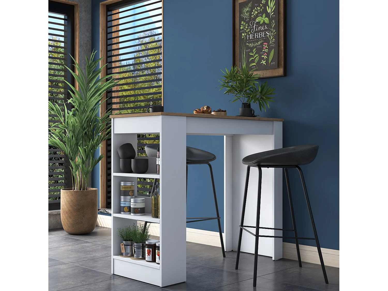 Tavolo da pranzo in legno "Juan" - 120 x 50 x 100 cm - Marrone