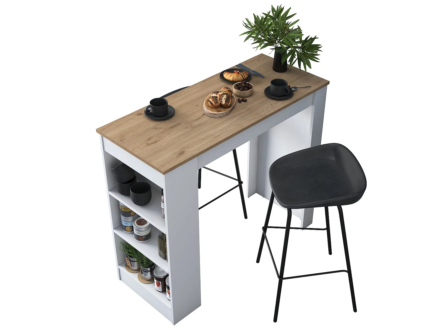Tavolo da pranzo in legno "Juan" - 120 x 50 x 100 cm - Marrone