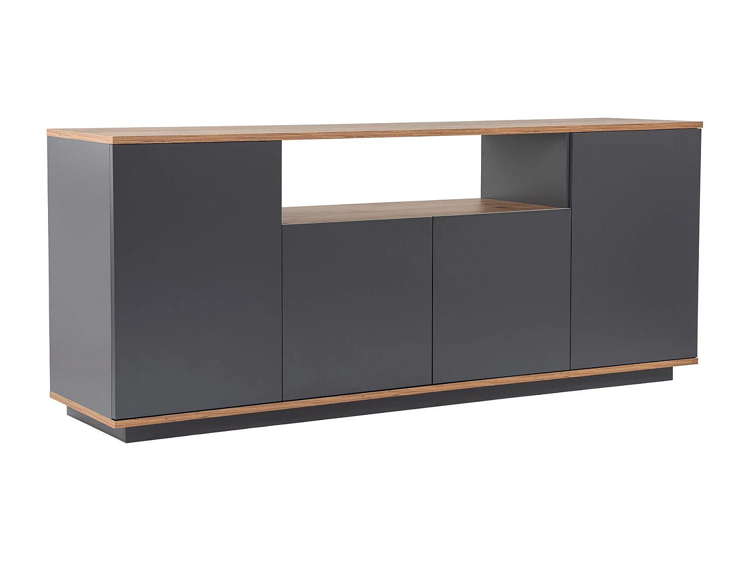 Buffet en bois "Arista" - 180 x 44 x 75 cm - Gris anthracite