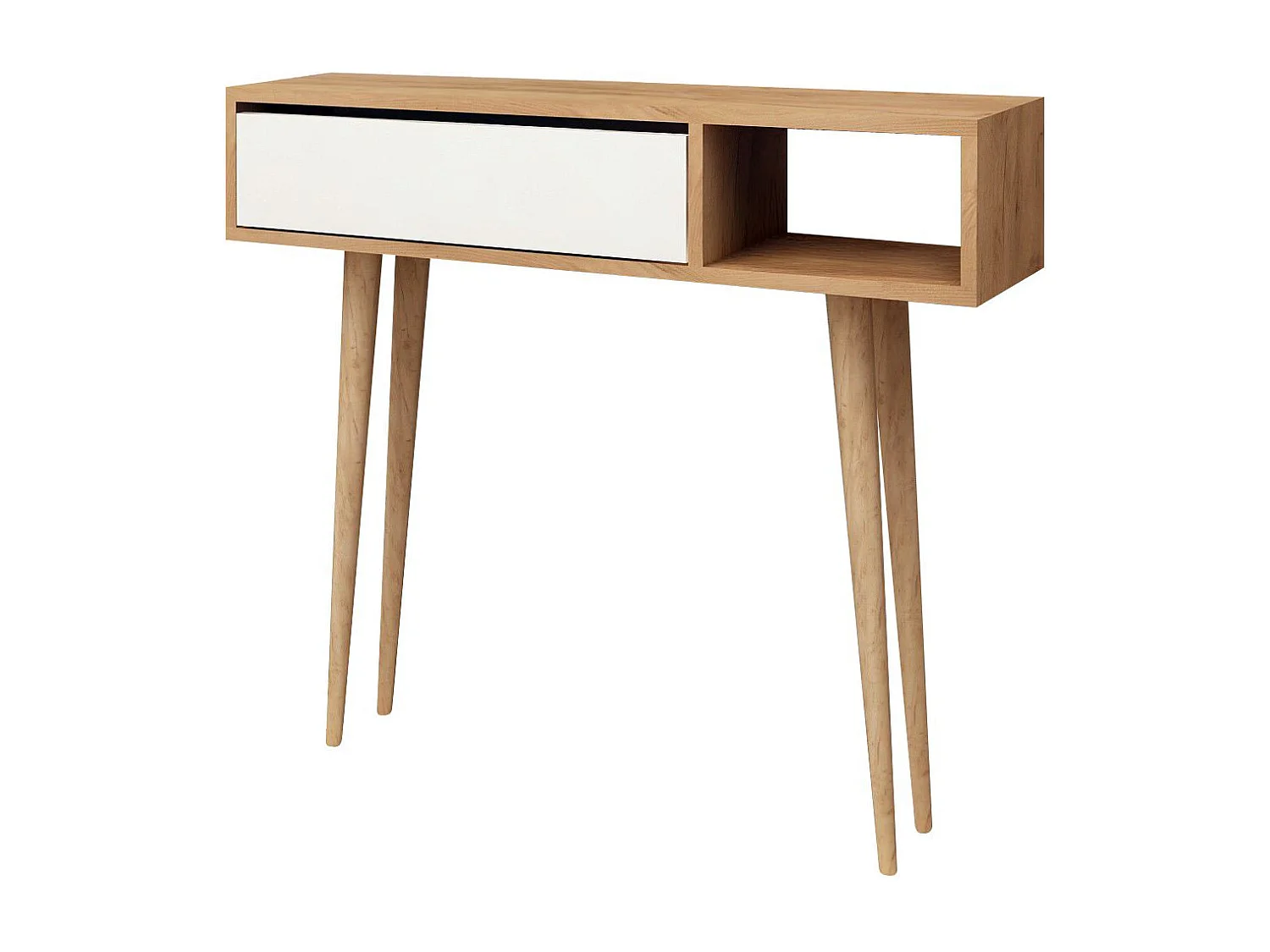 Console en bois "Oseyo" - 100 x 30 x 94 cm - Marron