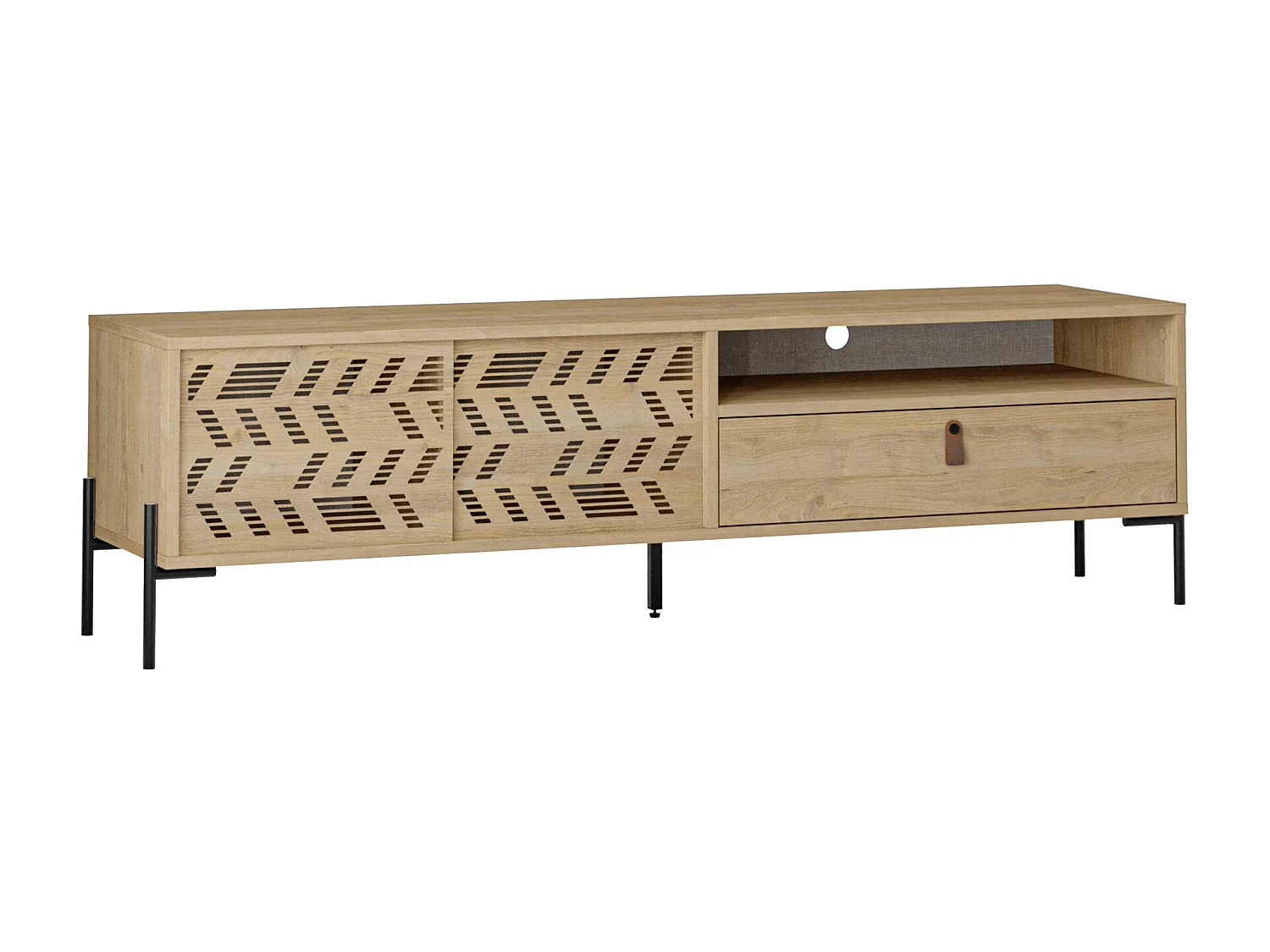 "Dionysos" Beige Trä TV-bänk - Modern Design - 170 x 45 x 48 cm - Elegant Finish