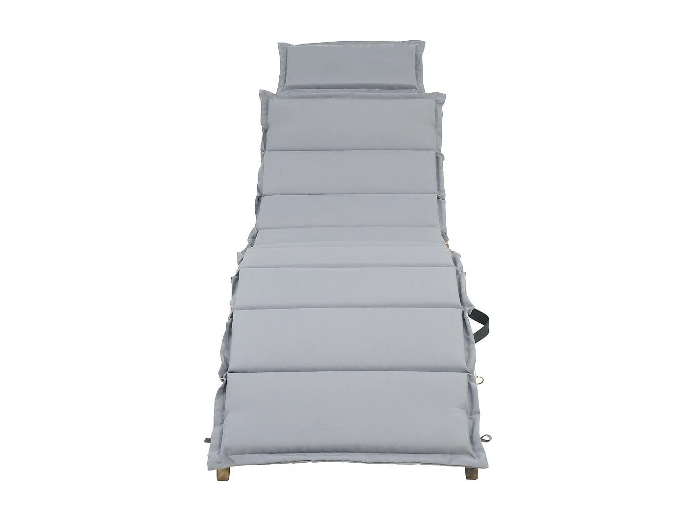 Bain de soleil en bois avec coussins inclus "Jakarta" - Gris