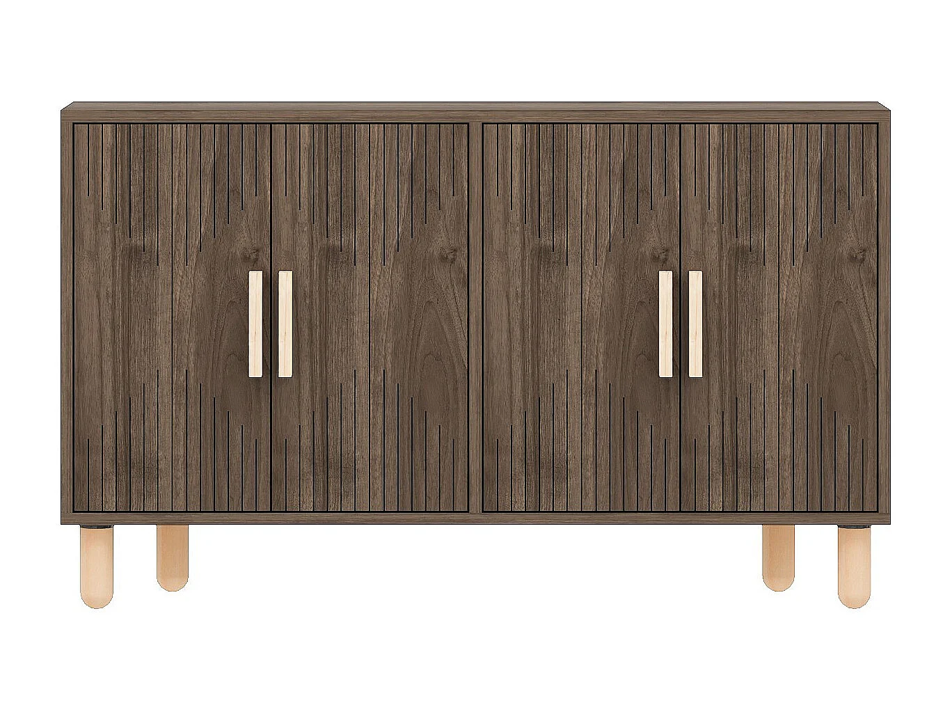 Buffet en bois "Roger" - 120 x 30 x 74 cm - Marron