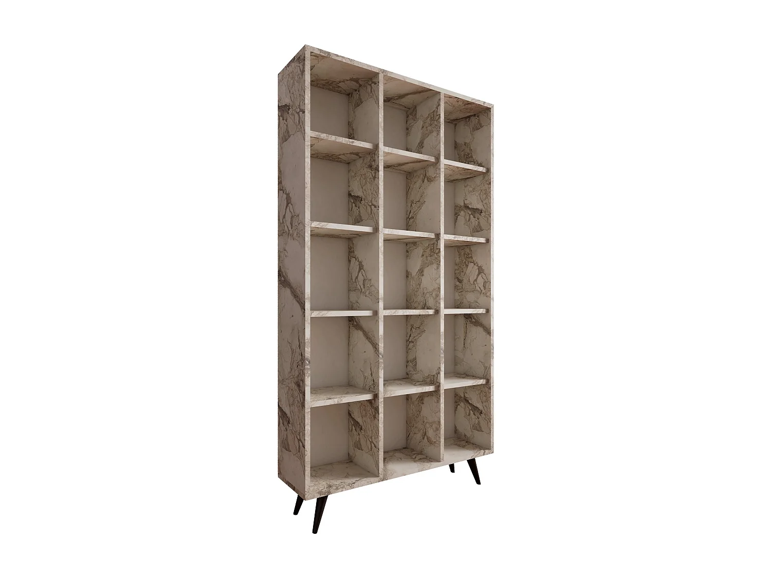 Bibliothèque en bois "Zipa" 100 x 25 x 184 cm - Chêne