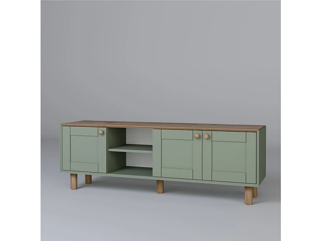 Meuble TV en bois "Mia" - 160 x 40 x 56 cm - Vert