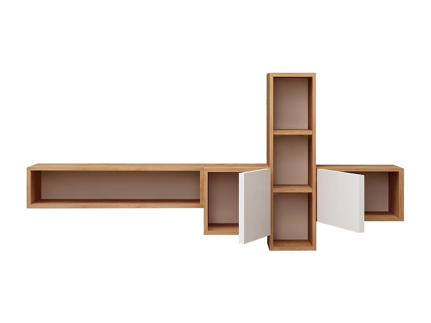 Meuble TV en bois "Kumkuat" - 160 x 35 x 70 cm - Marron