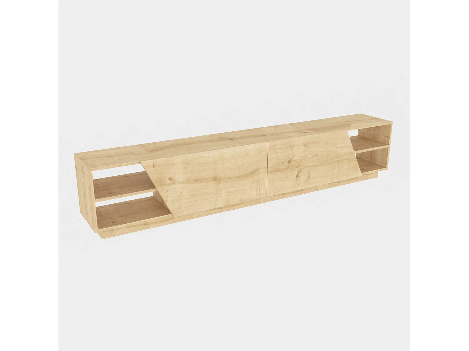 Meuble TV en bois "Rhodes" - 240 x 37 x 47 cm - Beige