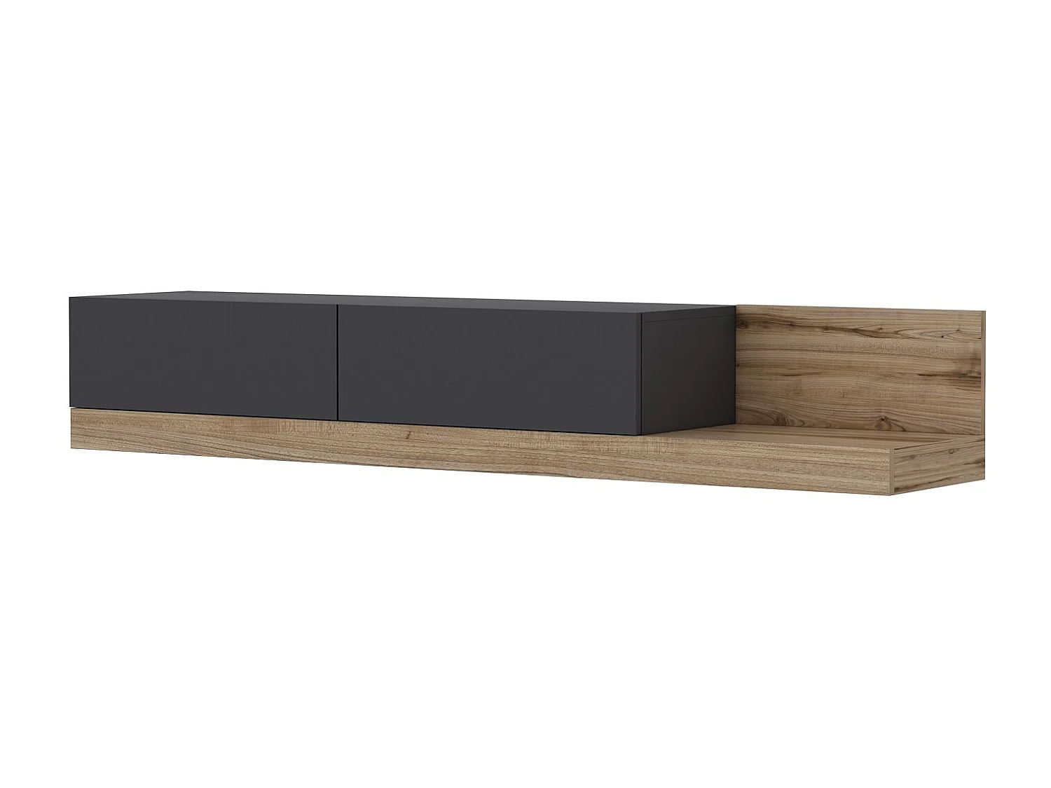 "Modern TV-bänk i trä Majör - 180 x 37 x 30 cm - Antracitgrå"