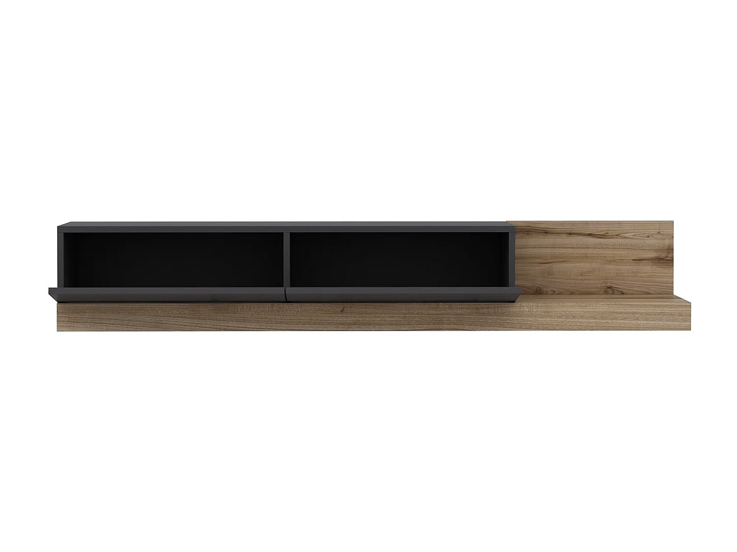"Modern TV-bänk i trä Majör - 180 x 37 x 30 cm - Antracitgrå"